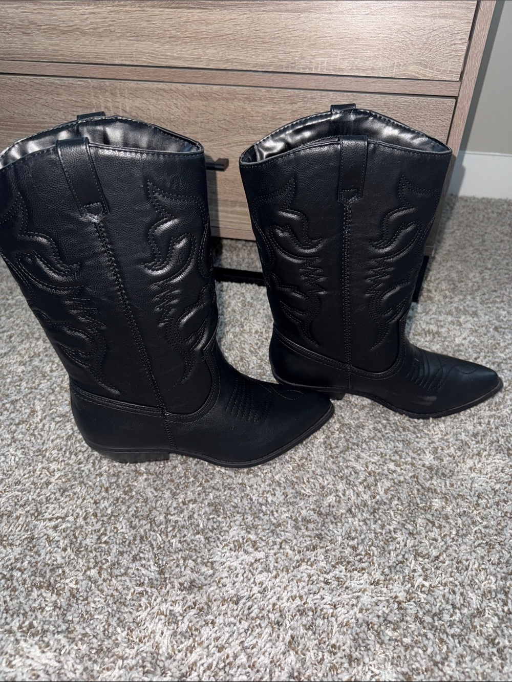 Soda Black Lace-Up Western-Inspired Women's Boots